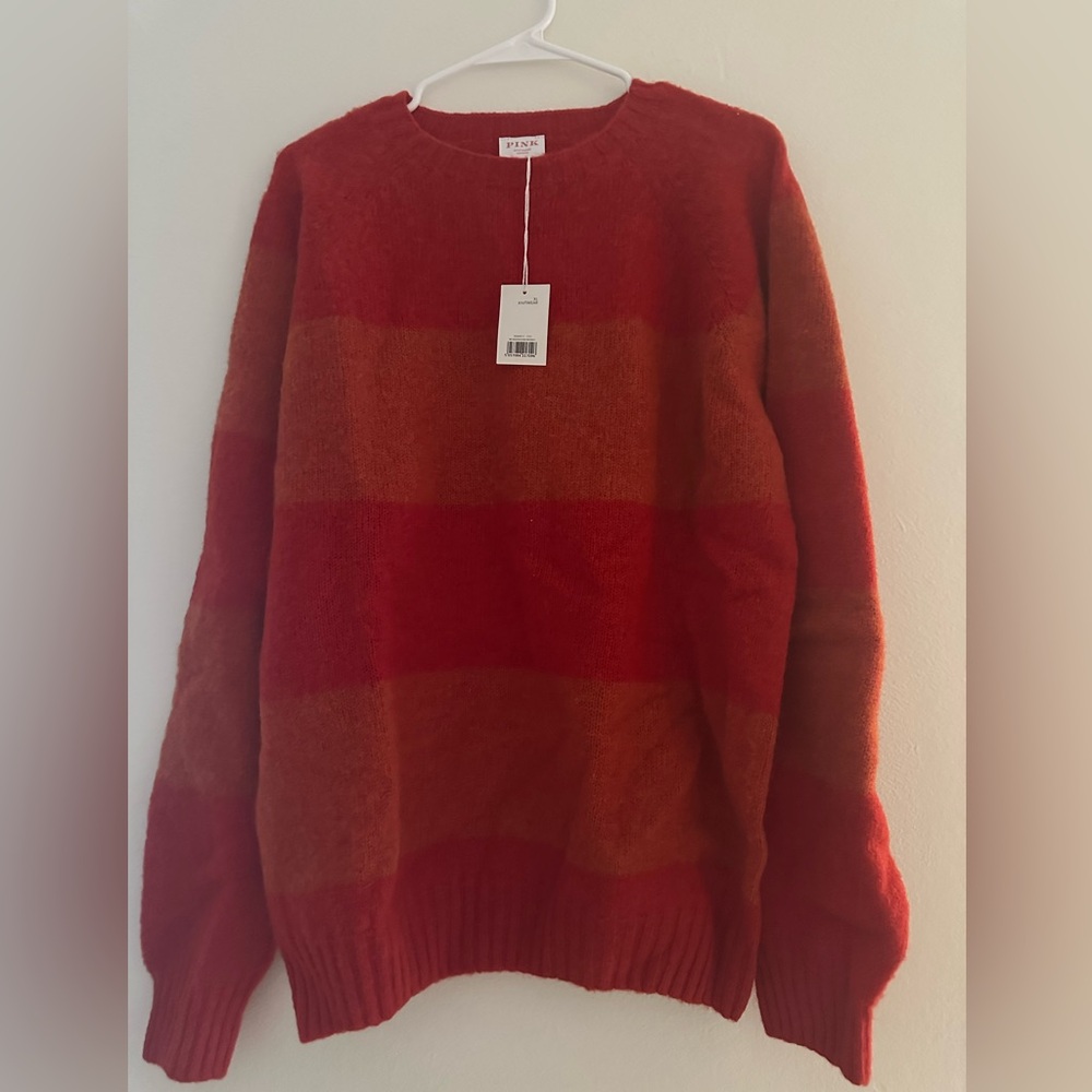 Thomas pink 100% wool sweater w/ tag XL